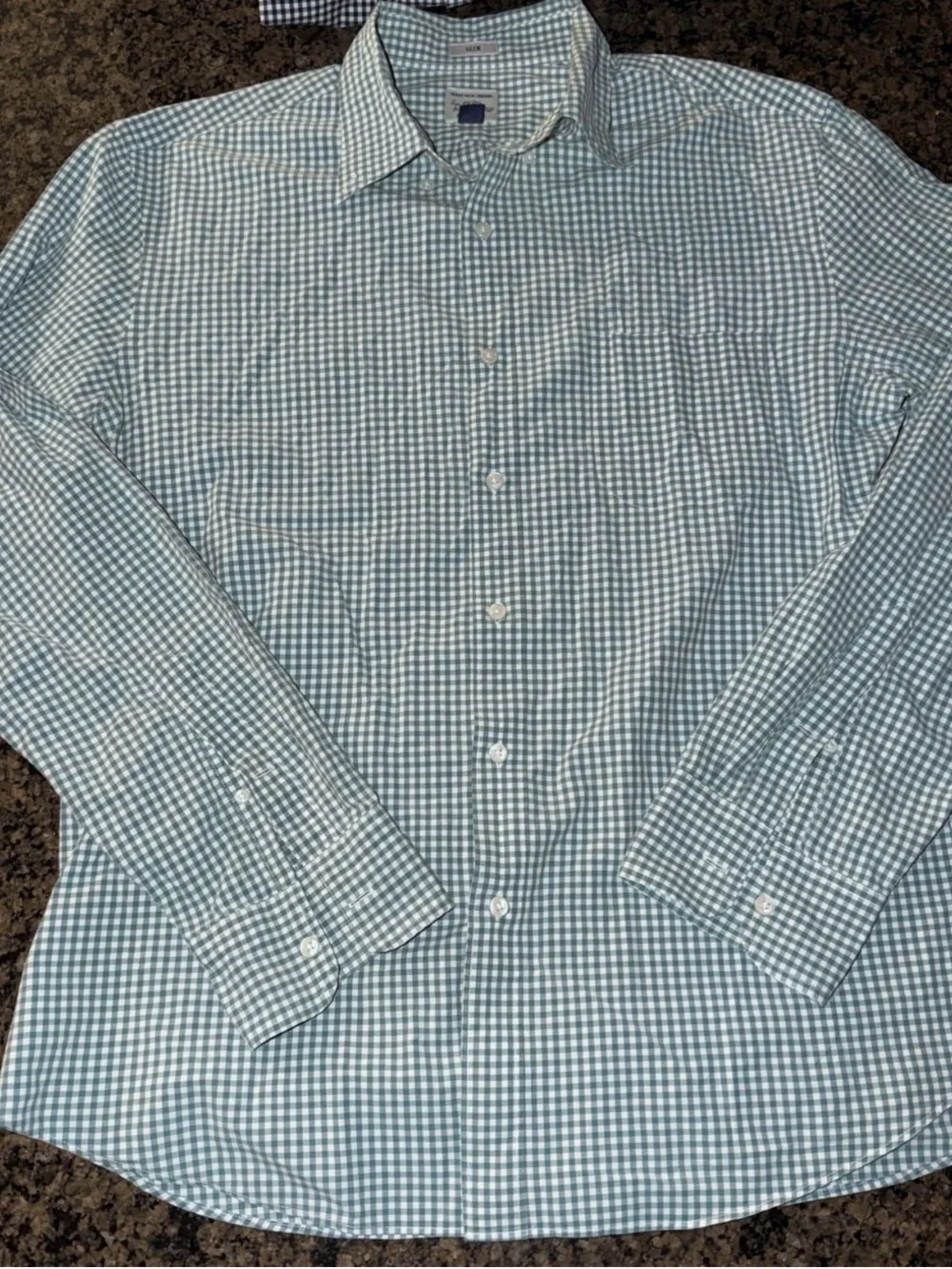 J. Crew Men’s Green and Blue Gingham Button-Down Shirt Set